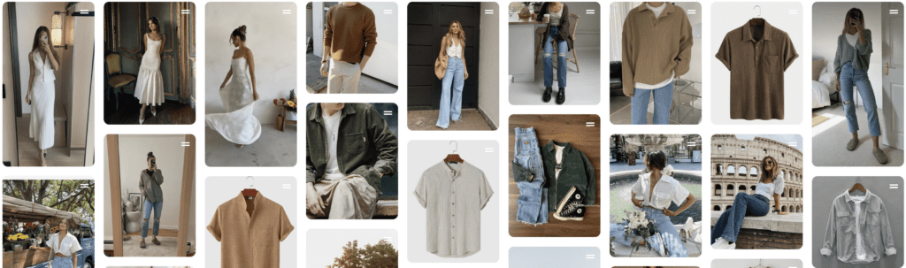 neutral colored outfit ideas for couples engagement sessions
